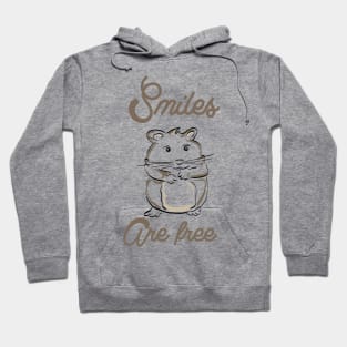 cute hamster, Smiles are free Hoodie